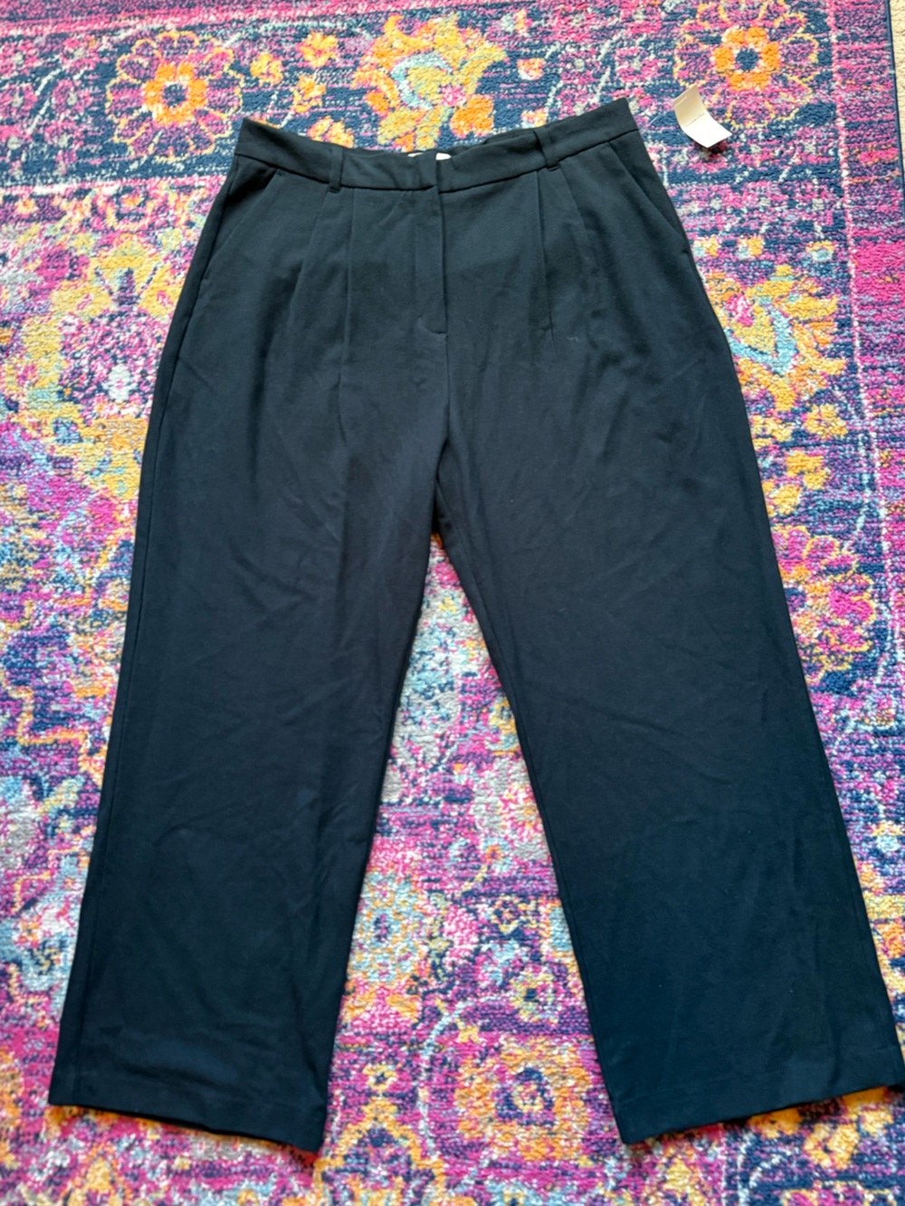 Abercrombie & Fitch Black Wide-Leg Trousers